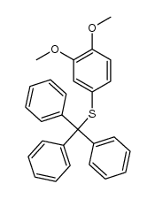 3,4-dimethoxyphenyl triphenylmethyl sulfide Structure