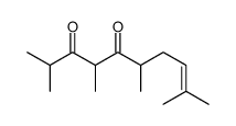 2,5,7,9-tetramethyl-2-decene-6,8-dione Structure