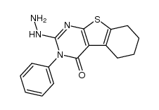 2-hydrazino-3-phenyl-5,6,7,8-tetrahydrobenzo[b]thieno-[2,3-d]pyrimidin-4(3H)-one Structure