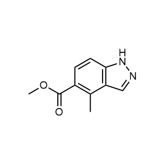 4-甲基-1H-吲唑-5-甲酸甲酯结构式