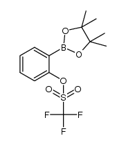 2-(4,4,5,5-tetramethyl-1,3,2-dioxaborolan-2-yl)phenyl triflate结构式