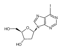 9-(2-deoxy-β-D-erythro-pentofuranosyl)-6-iodopurine Structure