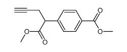 4-(甲酸甲酯)-ALPHA-炔丙基苯基乙酸甲酯结构式
