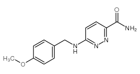6-[[(4-甲氧基苯基)甲基]氨基]-3-哒嗪羧胺结构式