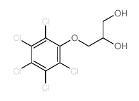 1,2-Propanediol,3-(2,3,4,5,6-pentachlorophenoxy)- Structure