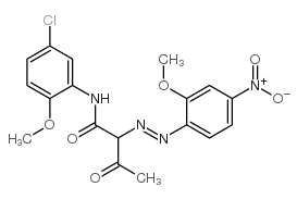 N-(5-chloro-2-methoxyphenyl)-2-[(2-methoxy-4-nitrophenyl)azo]-3-oxobutyramide Structure