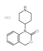 1-(4-哌啶基)-1,2-二氢-4H-3,1-苯并噁嗪-2-酮盐酸盐结构式