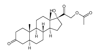 21-acetoxy-17α-hydroxy-5α-pregnane-3,20-dione结构式