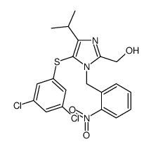 [5-(3,5-dichlorophenyl)sulfanyl-1-[(2-nitrophenyl)methyl]-4-propan-2-ylimidazol-2-yl]methanol Structure