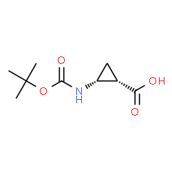 cis-2-((tert-Butoxycarbonyl)amino)cyclopropanecarboxylic acid Structure