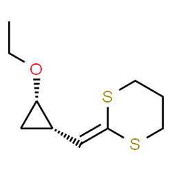 1,3-Dithiane,2-[(2-ethoxycyclopropyl)methylene]-,cis-(9CI) Structure
