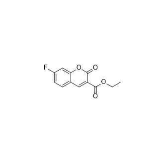7-氟-2-氧代-2H-色烯-3-羧酸乙酯结构式