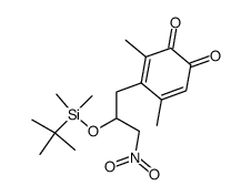 4-[2-(tert-Butyl-dimethyl-silanyloxy)-3-nitro-propyl]-3,5-dimethyl-[1,2]benzoquinone结构式