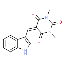 5-((1H-indol-3-yl)methylene)-1,3-dimethylpyrimidine-2,4,6(1H,3H,5H)-trione结构式