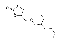 5-(2-ethylhexoxymethyl)-1,3-oxathiolane-2-thione结构式