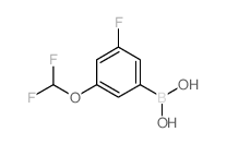 (3-(二氟甲氧基)-5-氟苯基)硼酸结构式