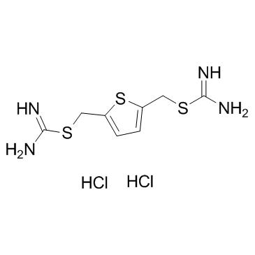 硫代氨基亚胺酸2,5-噻吩二基二(亚甲基)二酯二盐酸盐结构式
