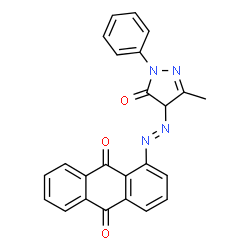 1-[(3-methyl-5-oxo-1-phenyl-2-pyrazolin-4-yl)azo]anthraquinone Structure