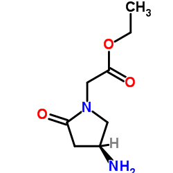 Ethyl [(4S)-4-amino-2-oxo-1-pyrrolidinyl]acetate Structure