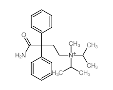 Benzenepropanaminium, g-(aminocarbonyl)-N-methyl-N,N-bis(1-methylethyl)-g-phenyl-, chloride (1:1) Structure