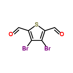 3,4-二溴噻吩-2,5-二甲醛结构式