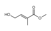 methyl (E)-4-hydroxy-2-methylbut-2-enoate结构式