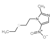 1-[2-(ethylthio)ethyl]-2-methyl-5-nitro-1H-imidazole结构式
