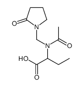 Butanoic acid,2-[acetyl[(2-oxo-1-pyrrolidinyl)methyl]amino]- Structure