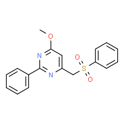 (6-METHOXY-2-PHENYL-4-PYRIMIDINYL)METHYL PHENYL SULFONE structure