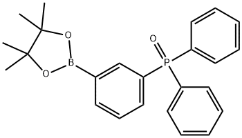 二苯基 [3-(4,4,5,5-四甲基-1,3,2-二氧杂硼杂环戊烷-2-基)苯基]氧化膦结构式