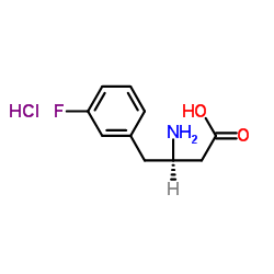 (R)-3-氨基-4-(3-氟苯基)丁酸盐酸盐结构式
