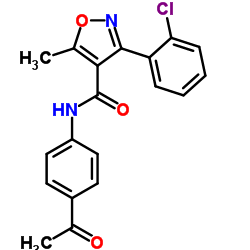 N-(4-Acetylphenyl)-3-(2-chlorophenyl)-5-methyl-1,2-oxazole-4-carboxamide Structure