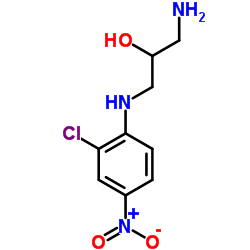 1-Amino-3-(2-chloro-4-nitro-phenylamino)-propan-2-ol结构式
