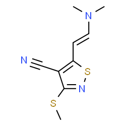 5-[2-(DIMETHYLAMINO)VINYL]-3-(METHYLSULFANYL)-4-ISOTHIAZOLECARBONITRILE结构式
