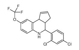 4-(2,4-二氯苯基)-8-(三氟甲氧基)-3a,4,5,9b-四氢-3H-环戊并喹啉结构式