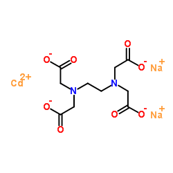Disodium ((N,N-ethylenebis(N-(carboxymethyl)glycinato))(4-)-N,N,O,O,ON,ON)cadmate(2-) Structure