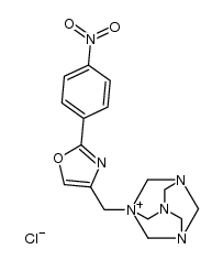 1-[2-(4-nitro-phenyl)-oxazol-4-ylmethyl]-1,3,5,7-tetraaza-adamantanium, chloride Structure