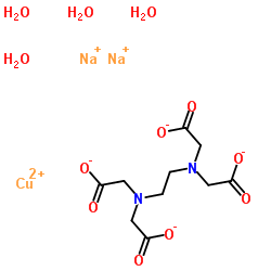 乙二胺四乙酸二钠铜四水合物结构式