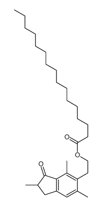2-(2,4,6-trimethyl-3-oxo-1,2-dihydroinden-5-yl)ethyl hexadecanoate结构式