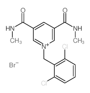 Pyridinium,1-[(2,6-dichlorophenyl)methyl]-3,5-bis[(methylamino)carbonyl]-, bromide (1:1)结构式