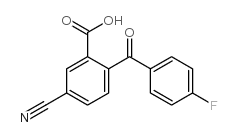 5-氰基-2-(4-氟苯甲酰基)苯甲酸结构式