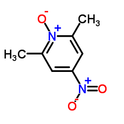 2,6-二甲基-4-硝基吡啶 1-氧化物结构式