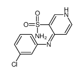4-(3-chloroanilino)pyridine-3-sulfonamide结构式
