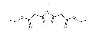 (1-methyl-pyrrole-2,5-diyl)-di-acetic acid diethyl ester Structure