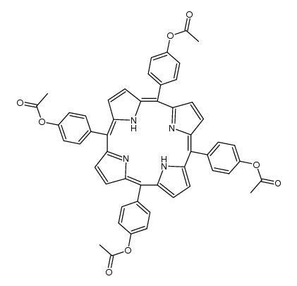 5,10,15,20-tetrakis(p-acetoxyphenyl)porphyrin Structure