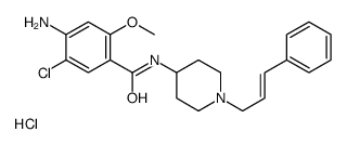 4-amino-5-chloro-2-methoxy-N-[1-[(E)-3-phenylprop-2-enyl]piperidin-1-ium-4-yl]benzamide,chloride Structure