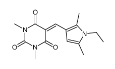 2,4,6(1H,3H,5H)-Pyrimidinetrione,5-[(1-ethyl-2,5-dimethyl-1H-pyrrol-3-yl)methylene]-1,3-dimethyl-(9CI)结构式