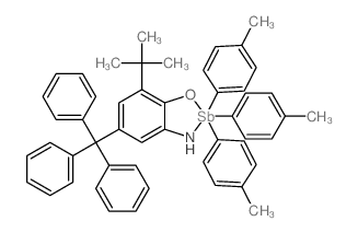7-tert-butyl-2,2,2-tris(4-methylphenyl)-5-trityl-3H-1,3,2λ5-benzoxazastibole Structure