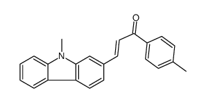 3-(9-methylcarbazol-2-yl)-1-(4-methylphenyl)prop-2-en-1-one Structure