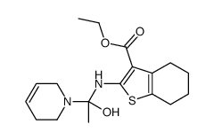 ethyl 2-[[1-(3,6-dihydro-2H-pyridin-1-yl)-1-hydroxyethyl]amino]-4,5,6,7-tetrahydro-1-benzothiophene-3-carboxylate Structure